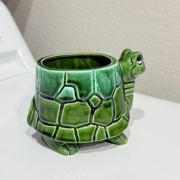 Vintage Majolica Inarco Turtle Planter made in Japan - Picture 10 of 17